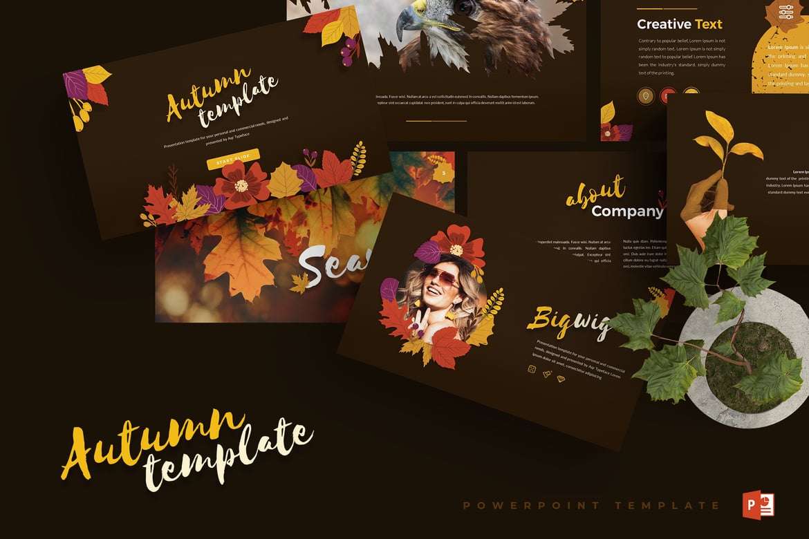 Template Powerpoint Musim Gugur yang Menarik dan Serbaguna