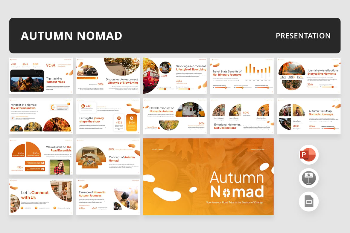 Template Presentasi PowerPoint Musim Gugur yang Memukau