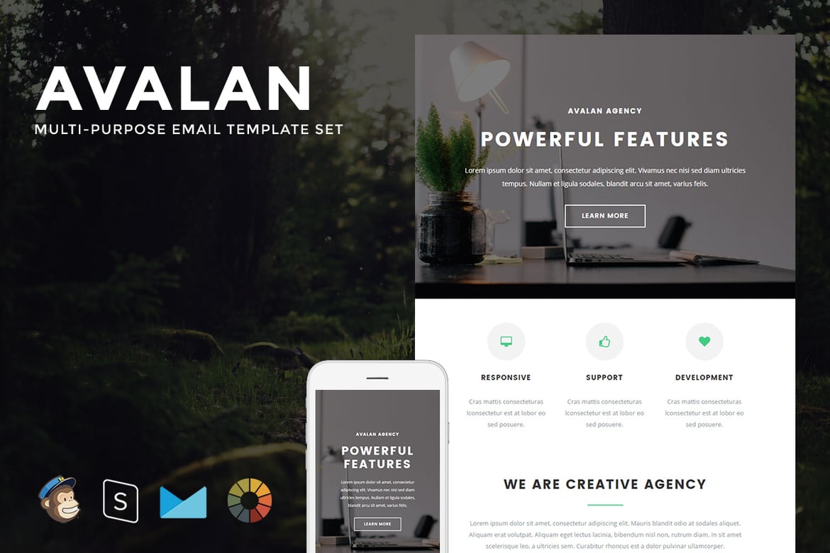 Avalan - Template Email Responsif dengan Pembuat StampReady