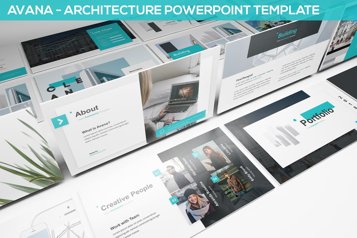 Avana - Template Powerpoint Arsitektur yang Kreatif dan Profesional
