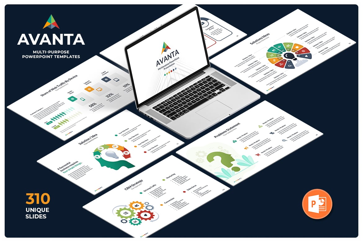 Template PowerPoint Multi-Purpose Avanta yang Profesional dan Modern