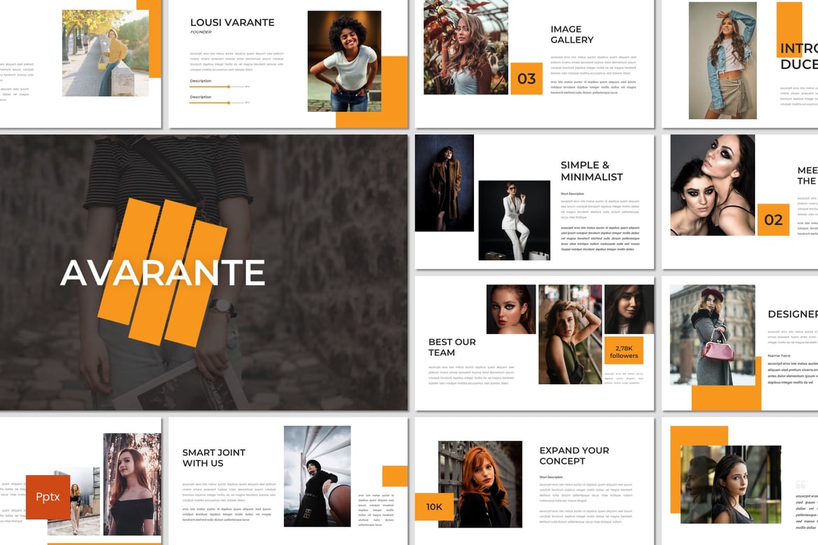 Avarante - Template PowerPoint Lookbook yang Minimalis dan Kreatif