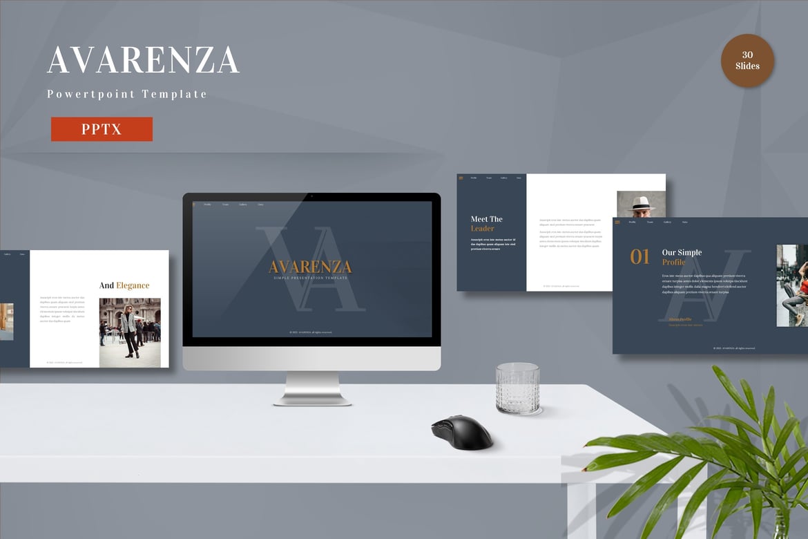 Template Powerpoint Avarenza - Solusi Presentasi Profesional
