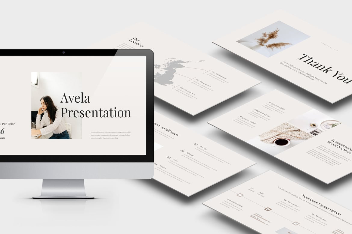 Avela: Template Presentasi PowerPoint Minimalis dan Elegan