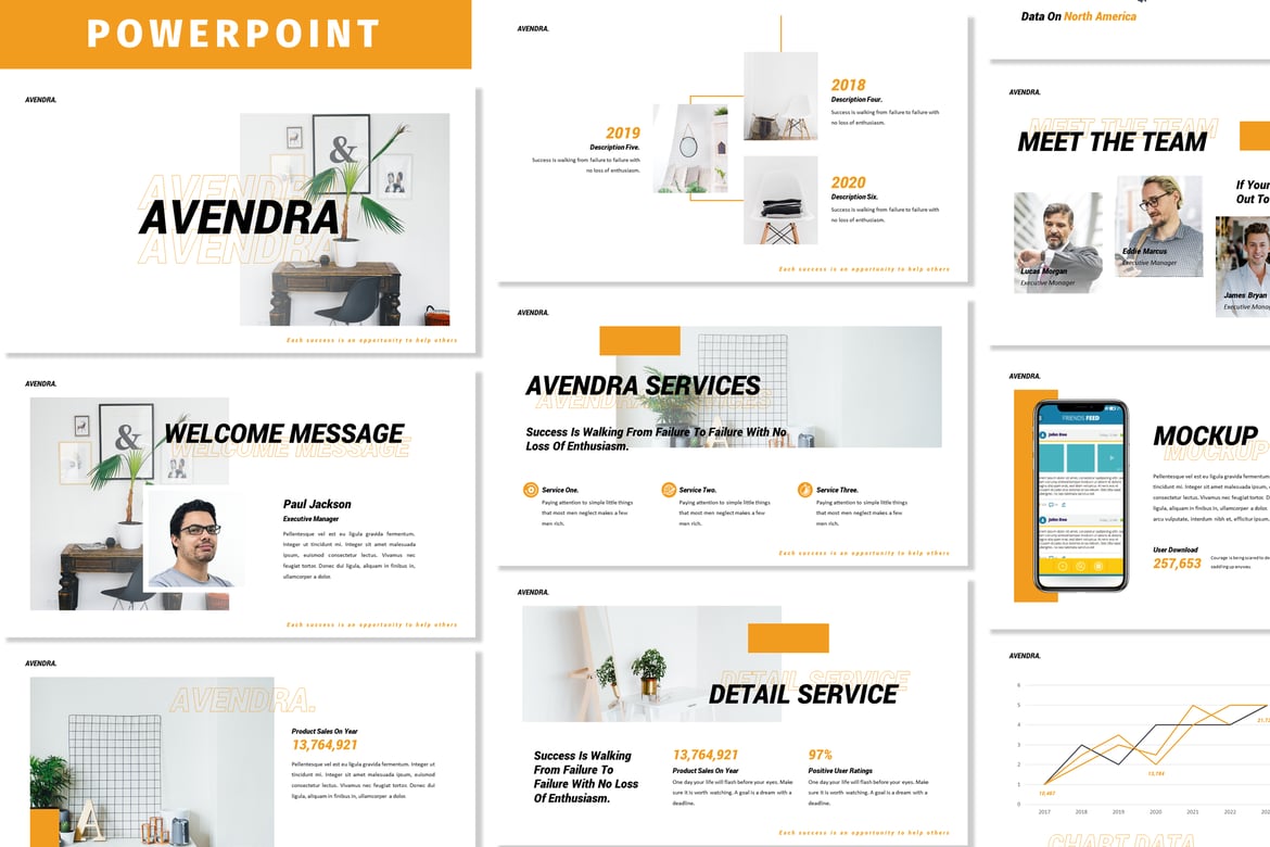Template Powerpoint Avendra - Solusi Presentasi Profesional Anda