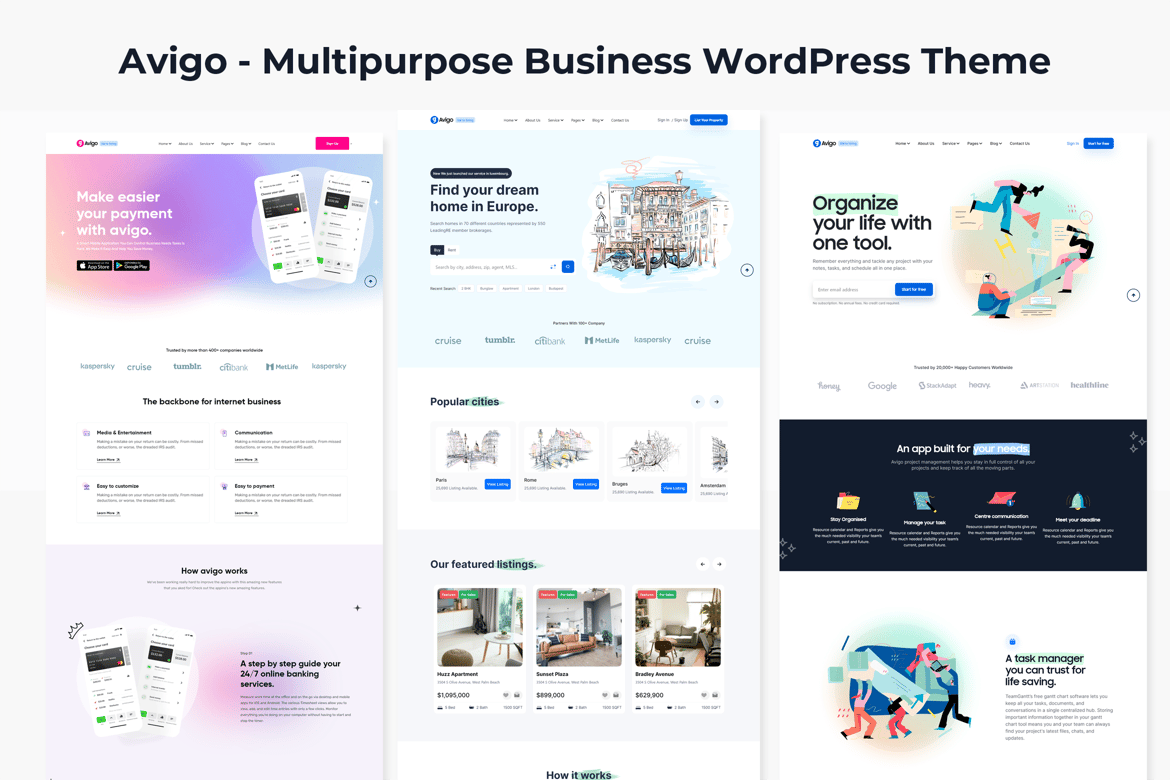 Avigo - Tema WordPress Serbaguna untuk Bisnis Anda