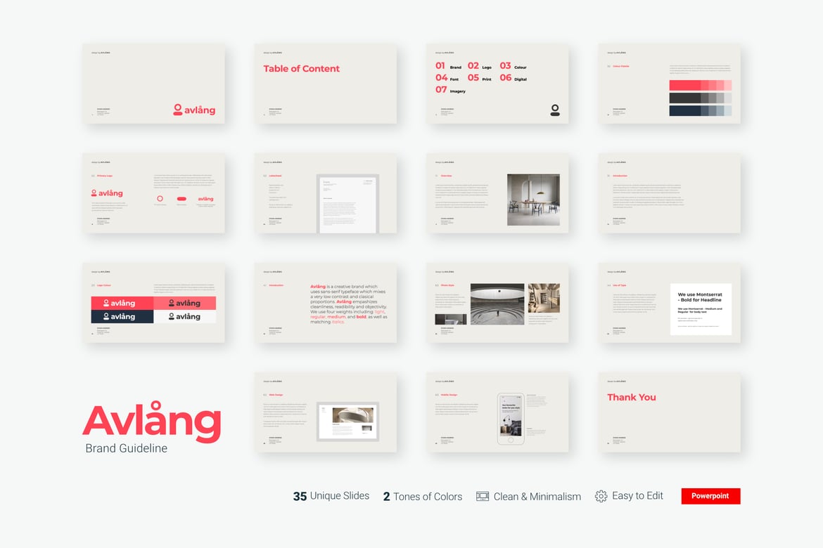 Template Presentasi PowerPoint Brand Guidelines yang Modern dan Fleksibel