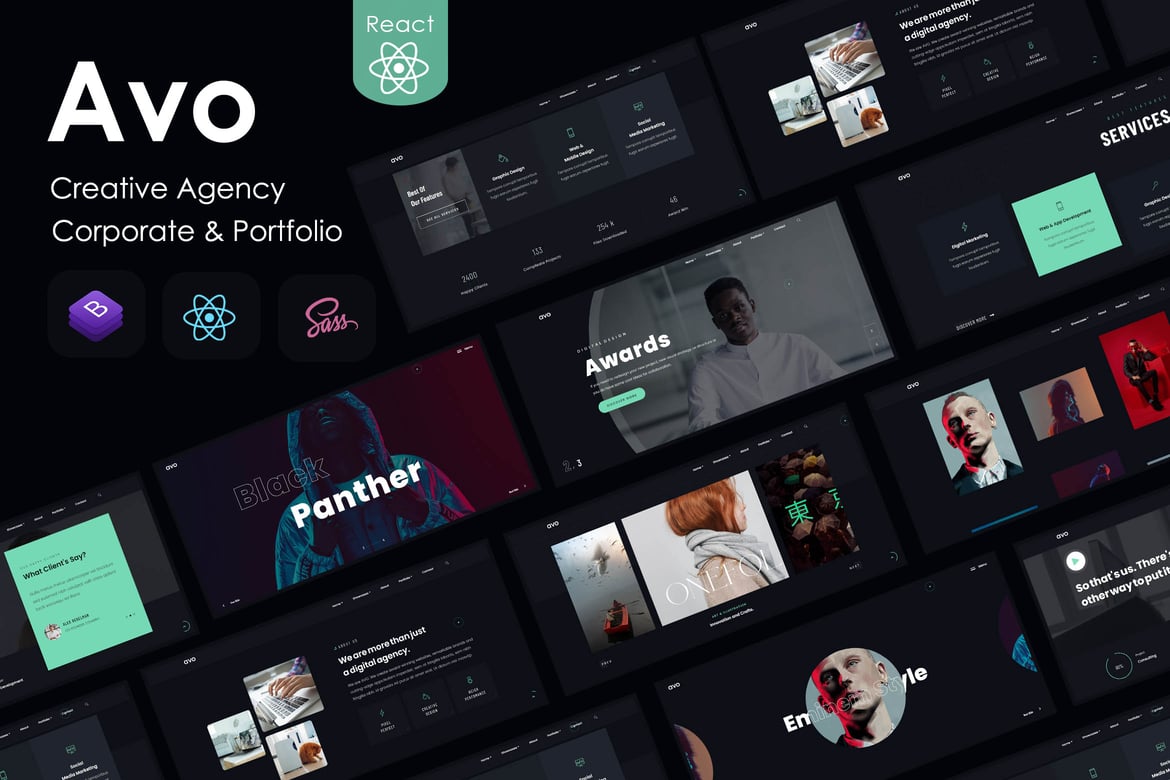 Avo - Template Website Kreatif untuk Agensi dan Portofolio