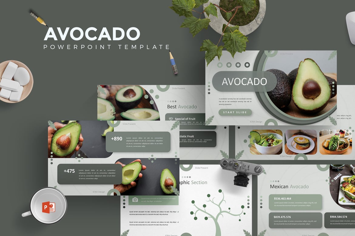 Template PowerPoint Avocado - Solusi Presentasi Modern