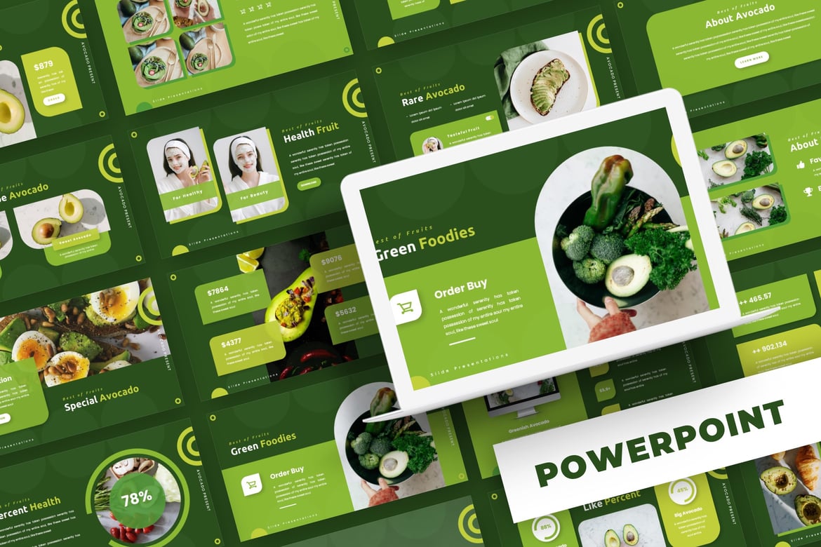Template Presentasi PowerPoint Avokados - Solusi Kreatif untuk Segala Kebutuhan