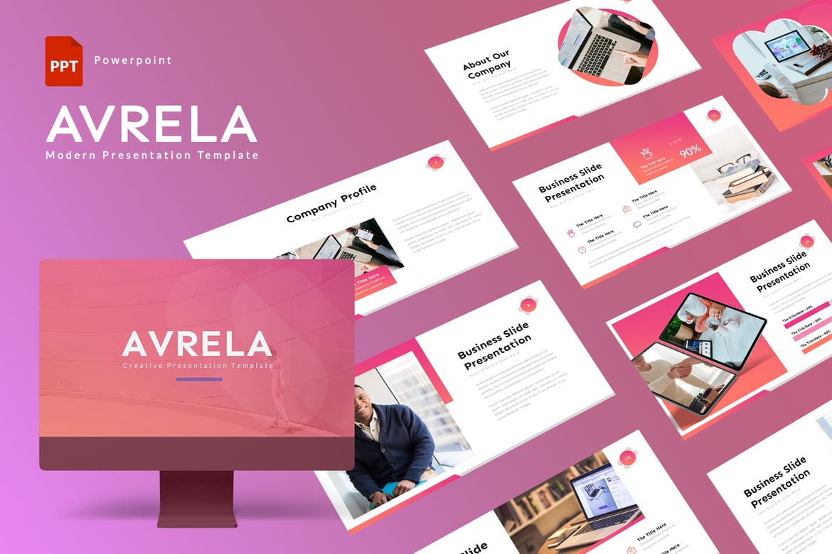 Avrela - Template PowerPoint Serbaguna yang Menarik