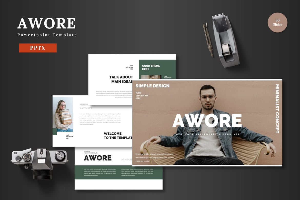 Template Presentasi PowerPoint Awore - Solusi Kreatif untuk Semua Kebutuhan Anda