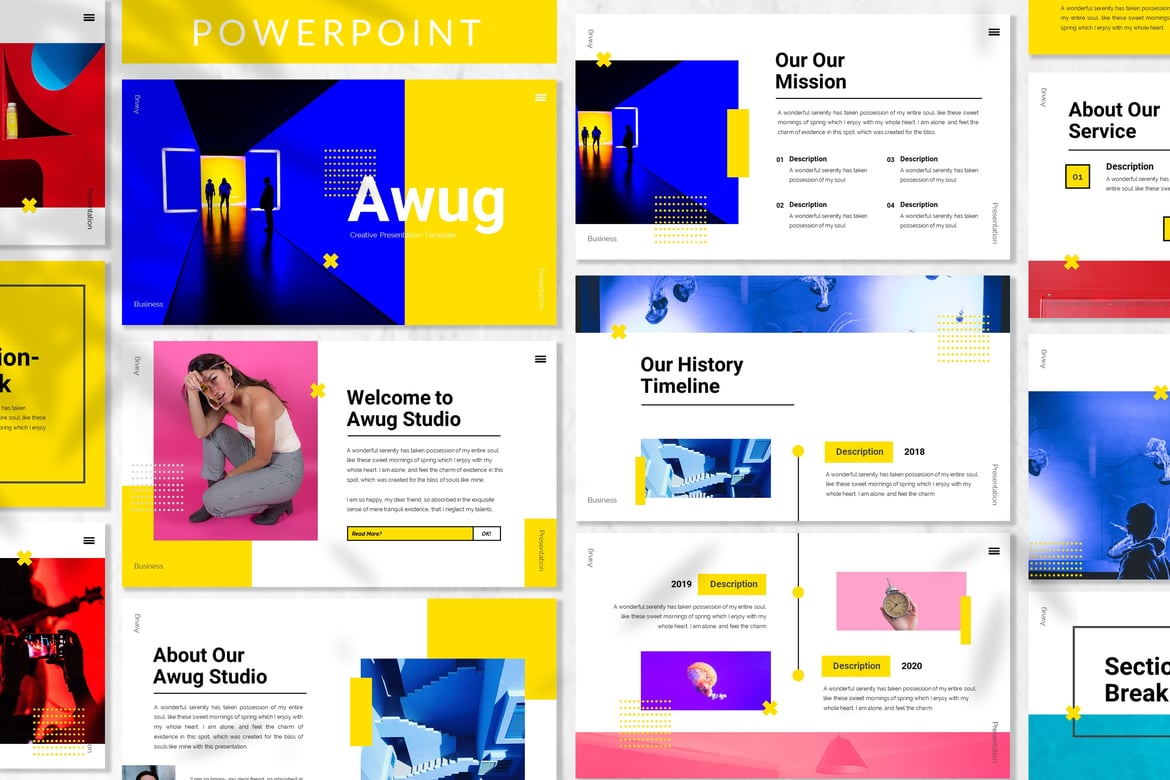 Template Powerpoint Kreatif Awug - Solusi Presentasi Profesional
