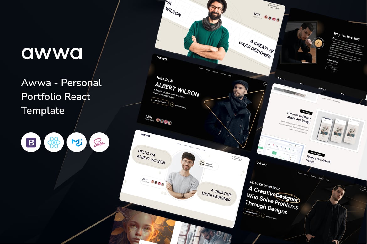 Awwa - Template Web Portofolio Pribadi yang Menawan