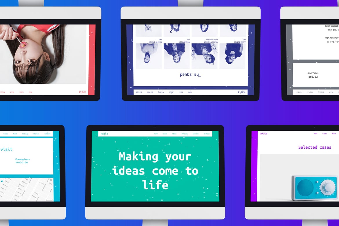 Axala – Template Portfolio Studio Kreatif yang Menawan