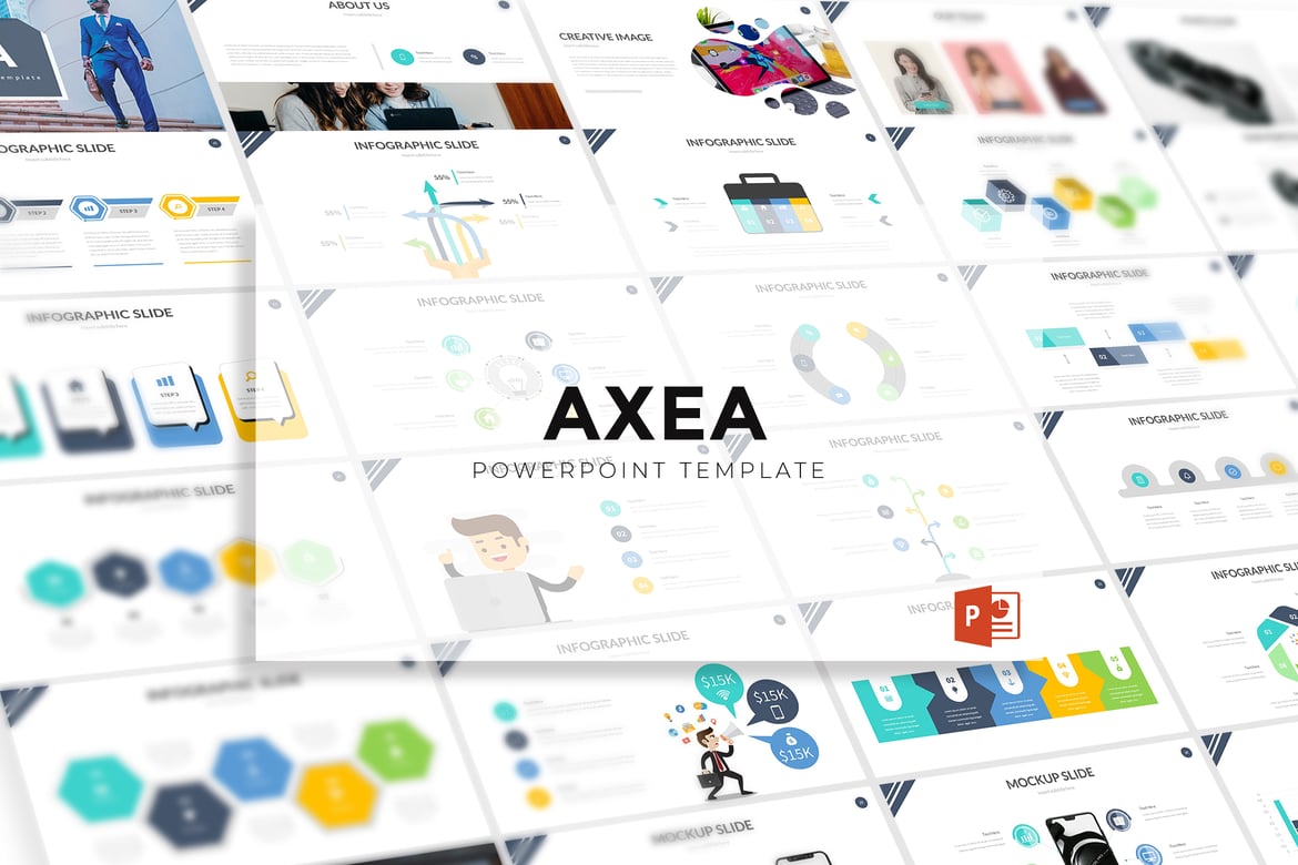 Axea - Template PowerPoint Serbaguna untuk Presentasi Profesional