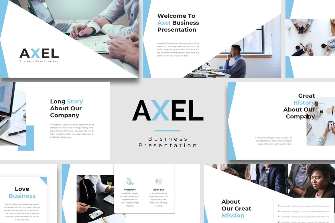 Axel – Template PowerPoint Bisnis yang Menarik
