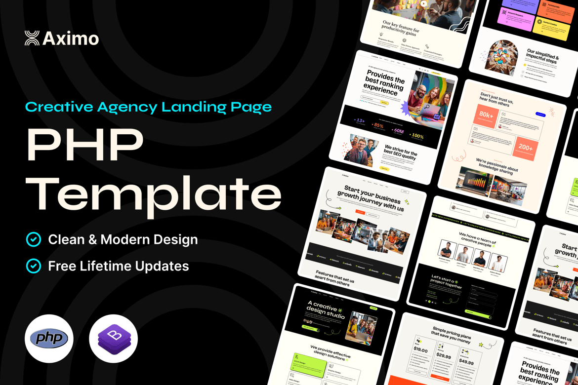 Aximo - Template Website Kreatif untuk Agensi Digital