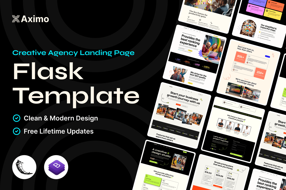 Aximo - Template Website Kreatif untuk Agensi Digital