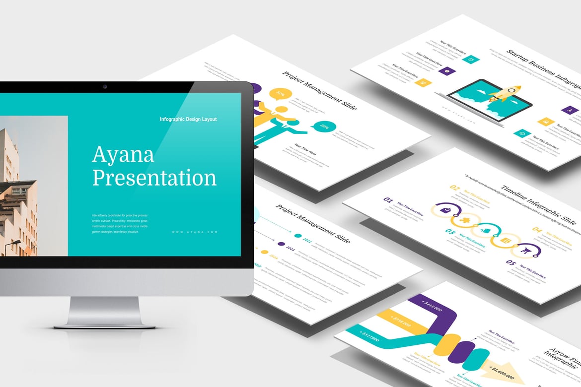 Template Presentasi Infografis Ayana yang Menarik dan Profesional