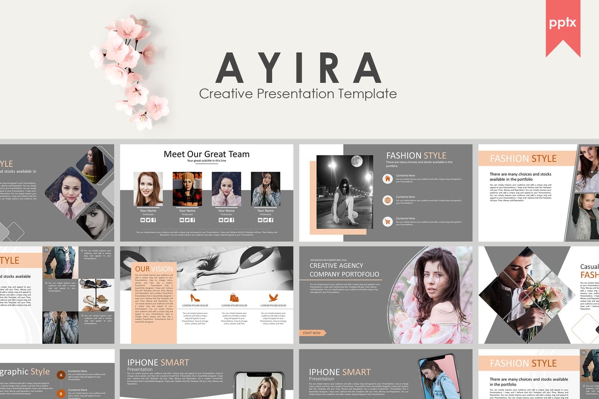 Ayira - Template Presentasi PowerPoint Kreatif dan Minimalis