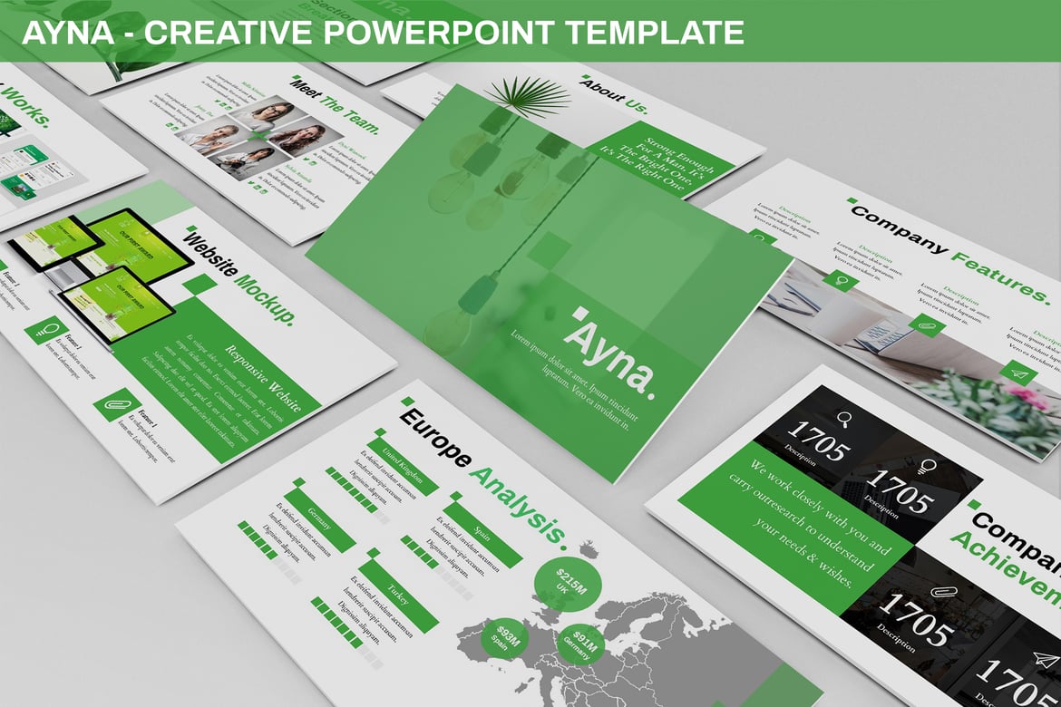 Ayna - Template Powerpoint Kreatif untuk Presentasi Menarik