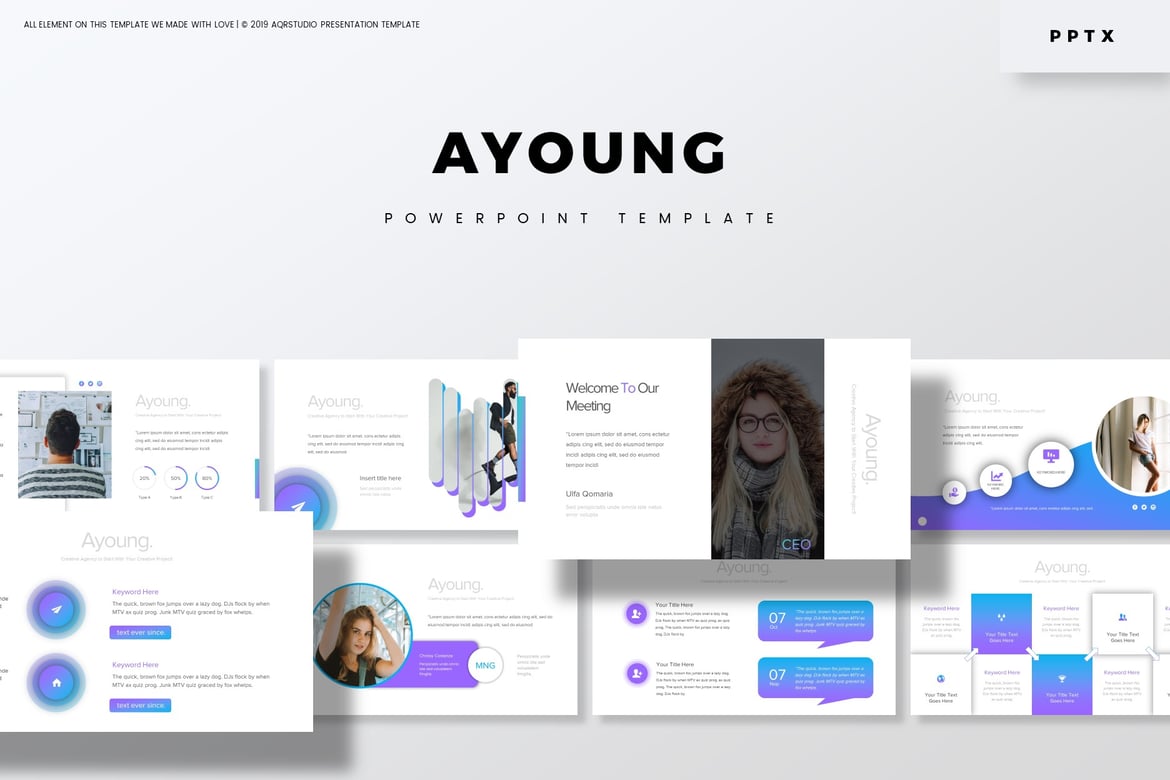 Ayoung - Template Powerpoint Serbaguna yang Menawan