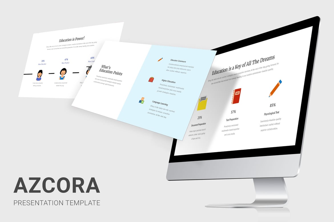 Template Presentasi Infografis Azcora yang Menarik dan Profesional
