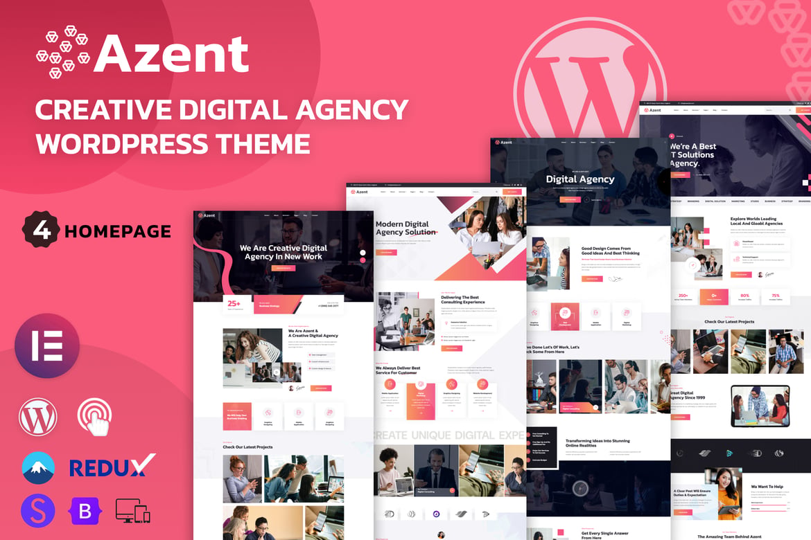 Azent - Tema WordPress Kreatif untuk Agensi Digital Modern