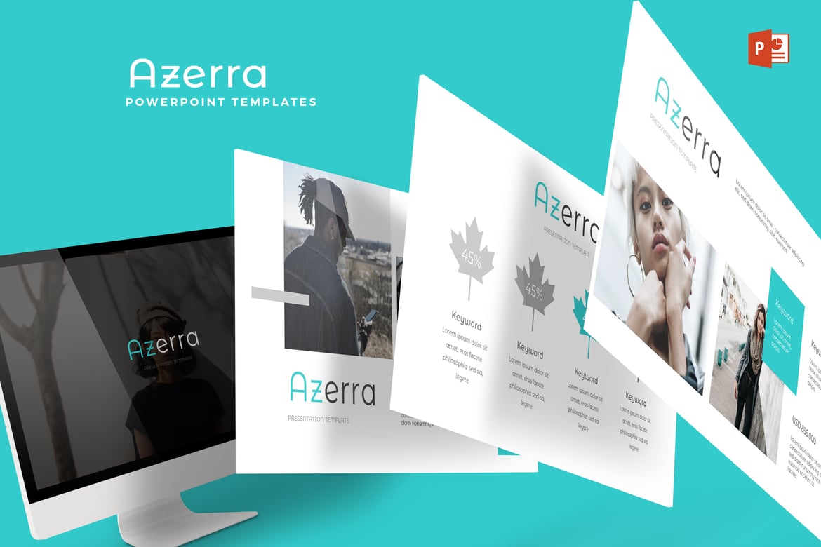 Azerra - Template Powerpoint Serbaguna yang Menarik