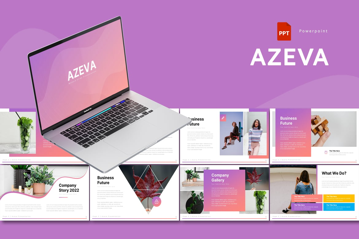 Azeva - Template Presentasi PowerPoint yang Menarik