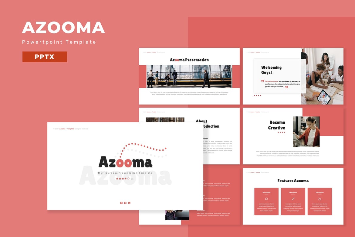 Azooma - Template PowerPoint Serbaguna untuk Semua Kebutuhan