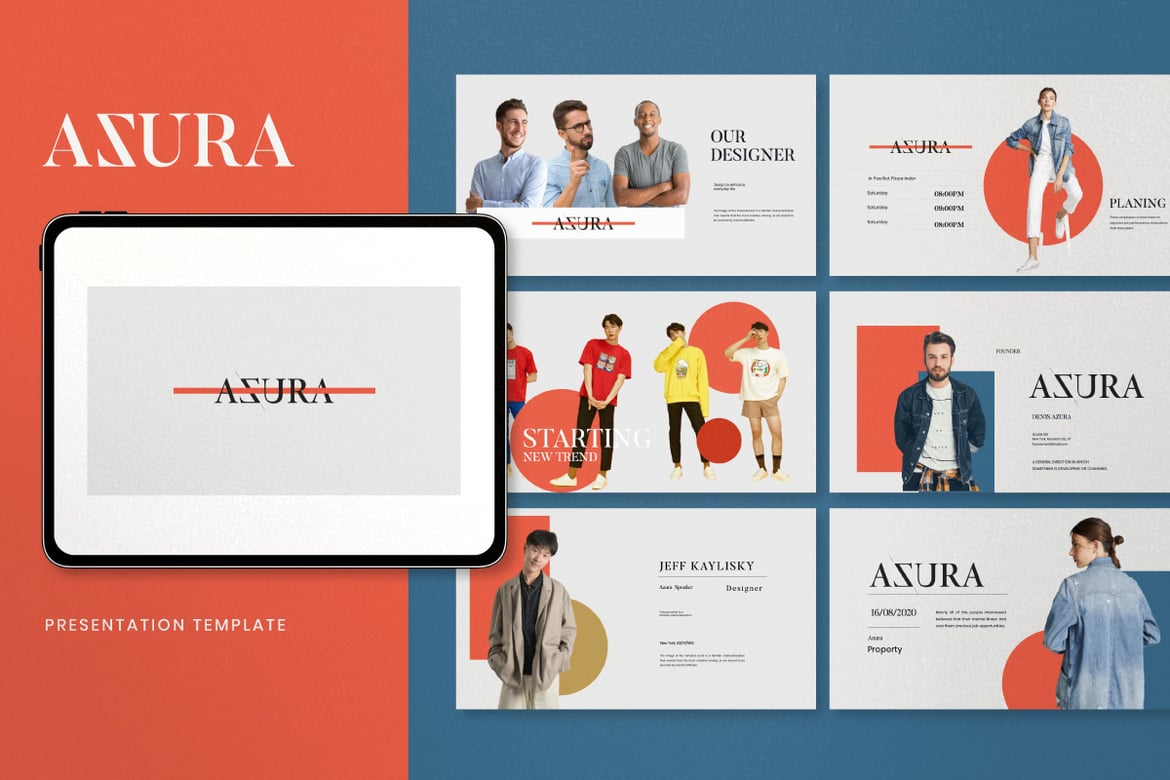 Azura - Template Powerpoint Fashion Minimalis yang Elegan