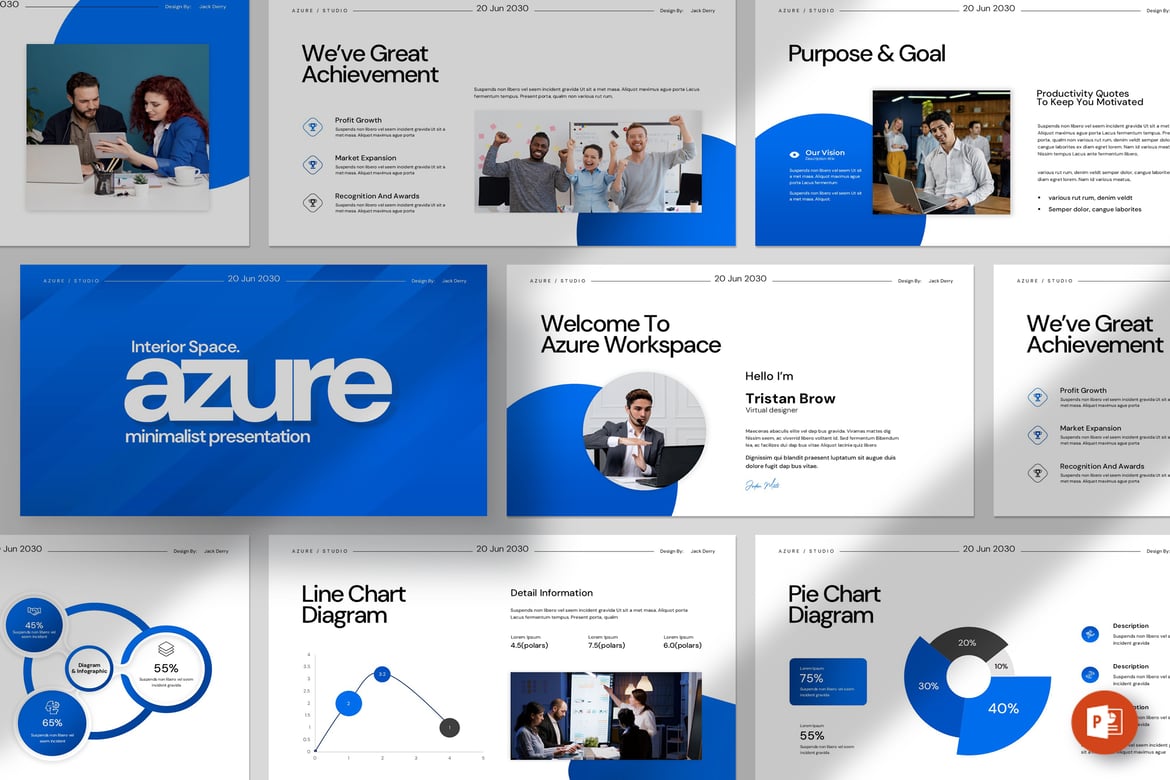 Template PowerPoint Azure: Presentasi Profesional dan Menarik