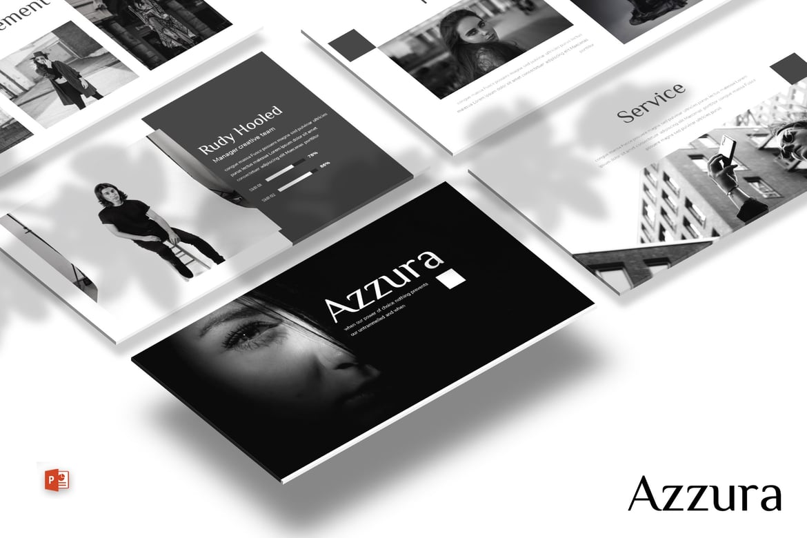Azzura - Template Presentasi PowerPoint Modern dan Elegan