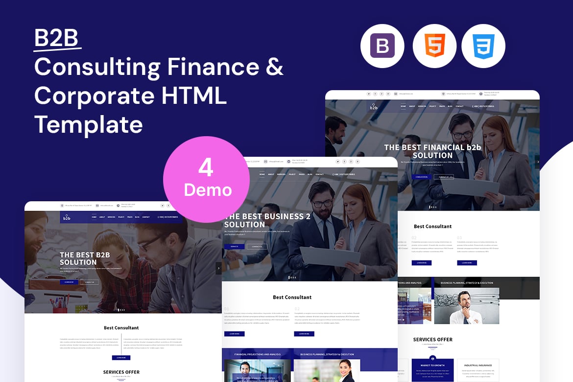 Template Website B2B untuk Bisnis, Konsultasi, dan Keuangan