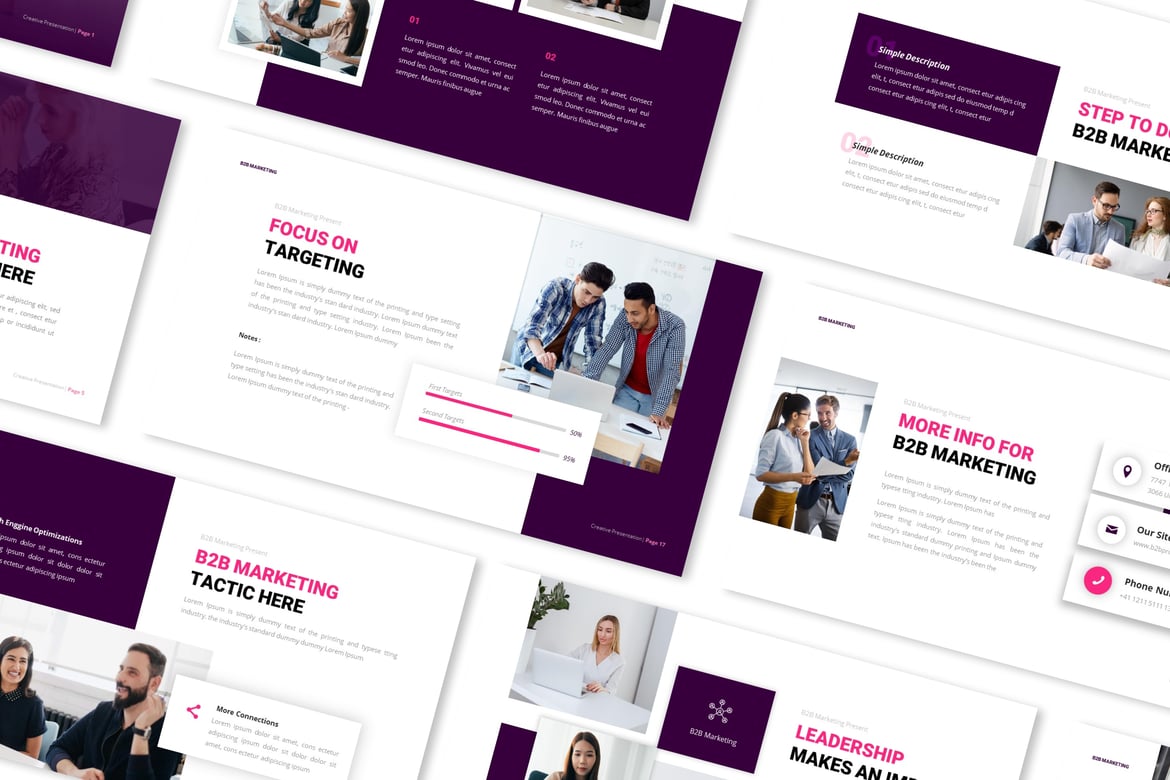 Template Powerpoint Presentasi Pemasaran B2B yang Menarik dan Profesional