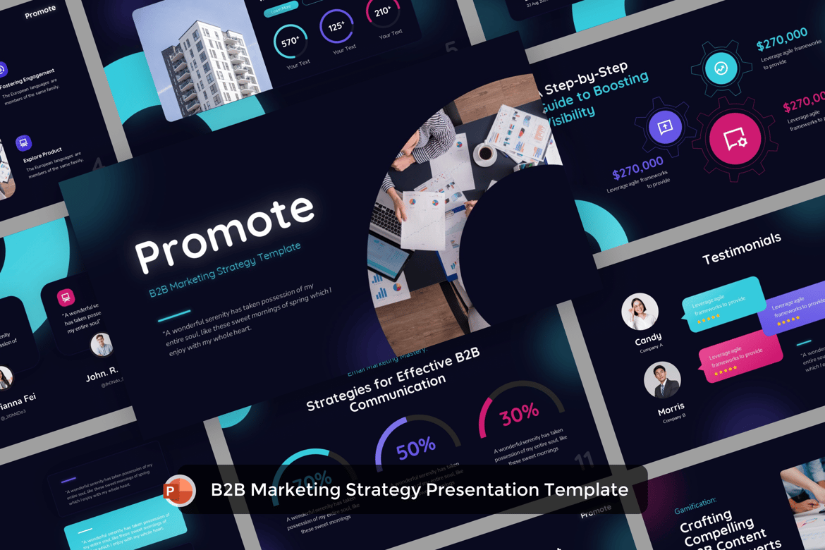 Template Presentasi PowerPoint B2B yang Menarik