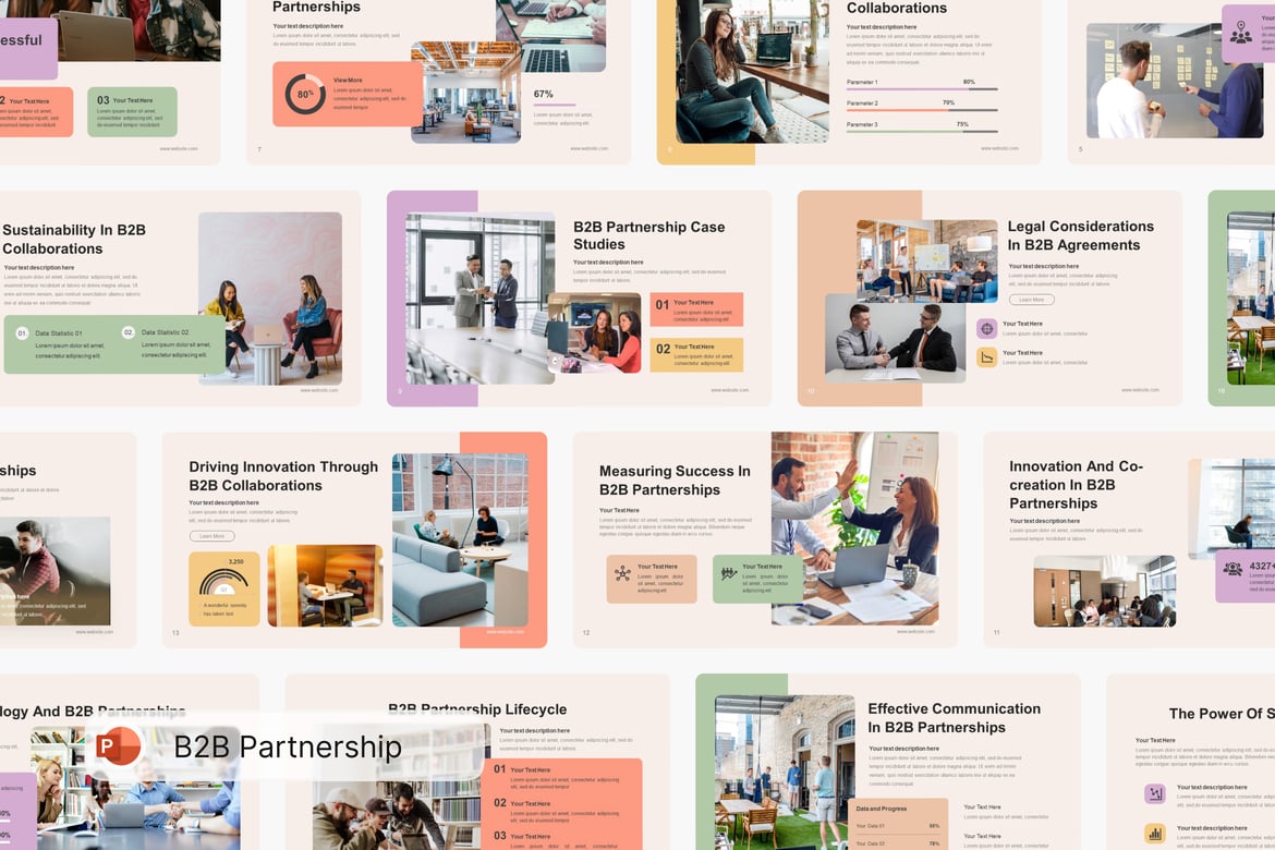 Template Presentasi Kemitraan B2B yang Menarik