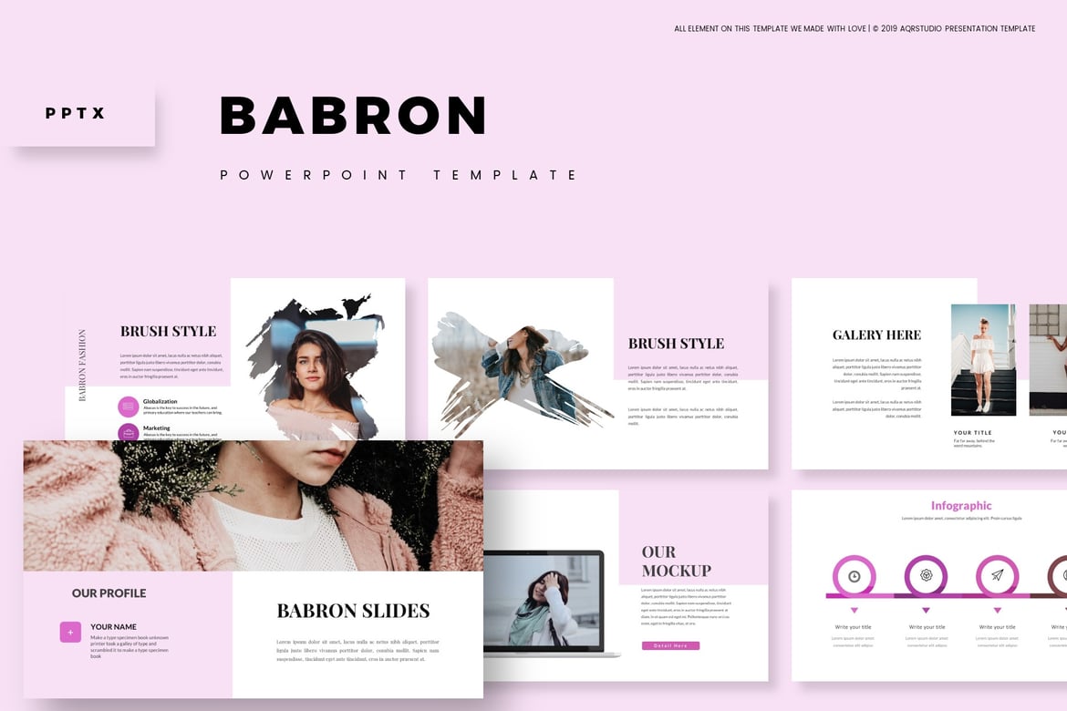 Babron - Template Powerpoint Kreatif untuk Presentasi Anda