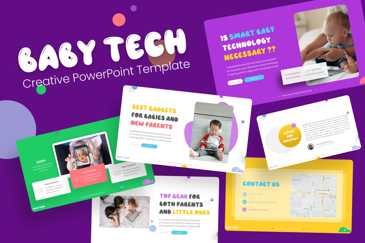 Template Presentasi Powerpoint Bayi yang Modern dan Profesional