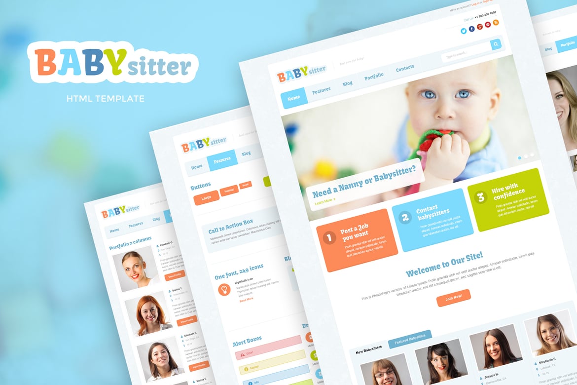 Template Website Penjaga Anak - Desain Responsif dan Modern