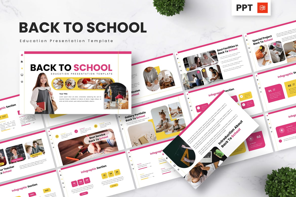Template PowerPoint Kembali ke Sekolah untuk Pembelajaran yang Efektif