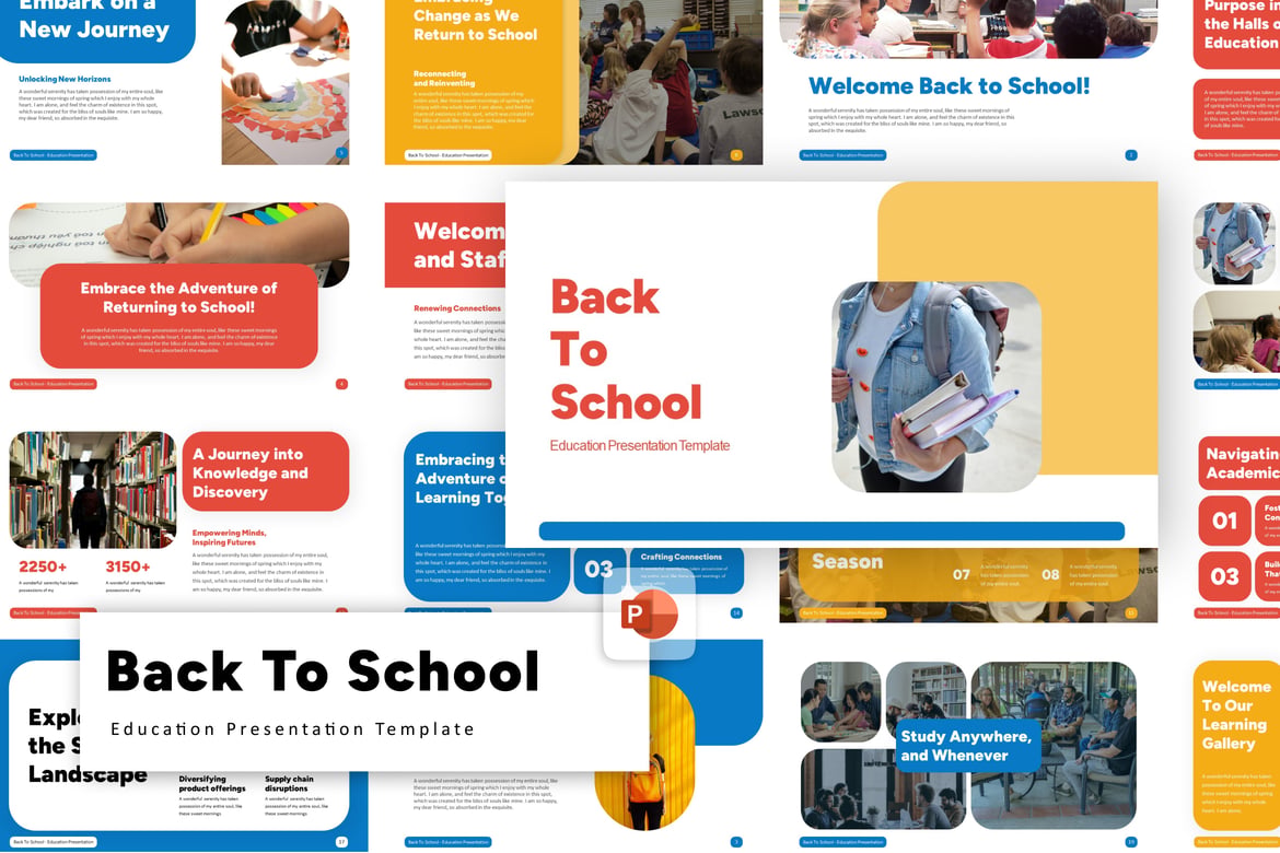 Template PowerPoint Kembali ke Sekolah yang Menarik dan Profesional