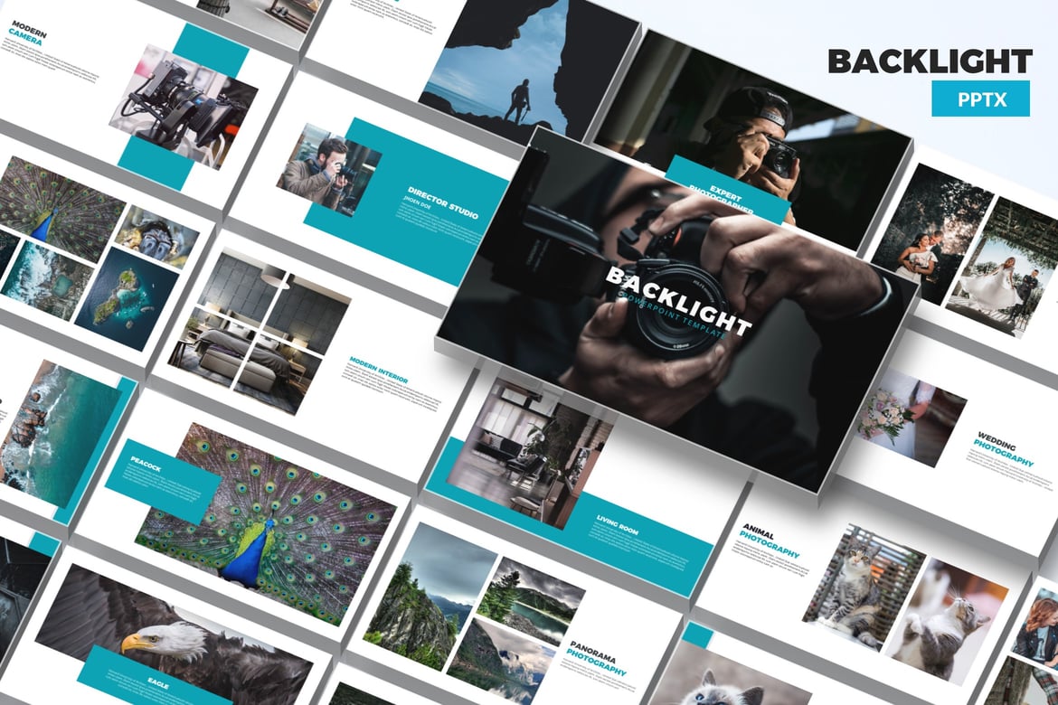 Template Presentasi Powerpoint Backlight yang Modern dan Profesional