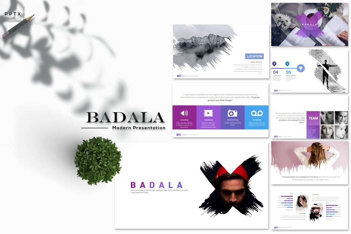 Badala - Template Powerpoint Kreatif untuk Presentasi Profesional
