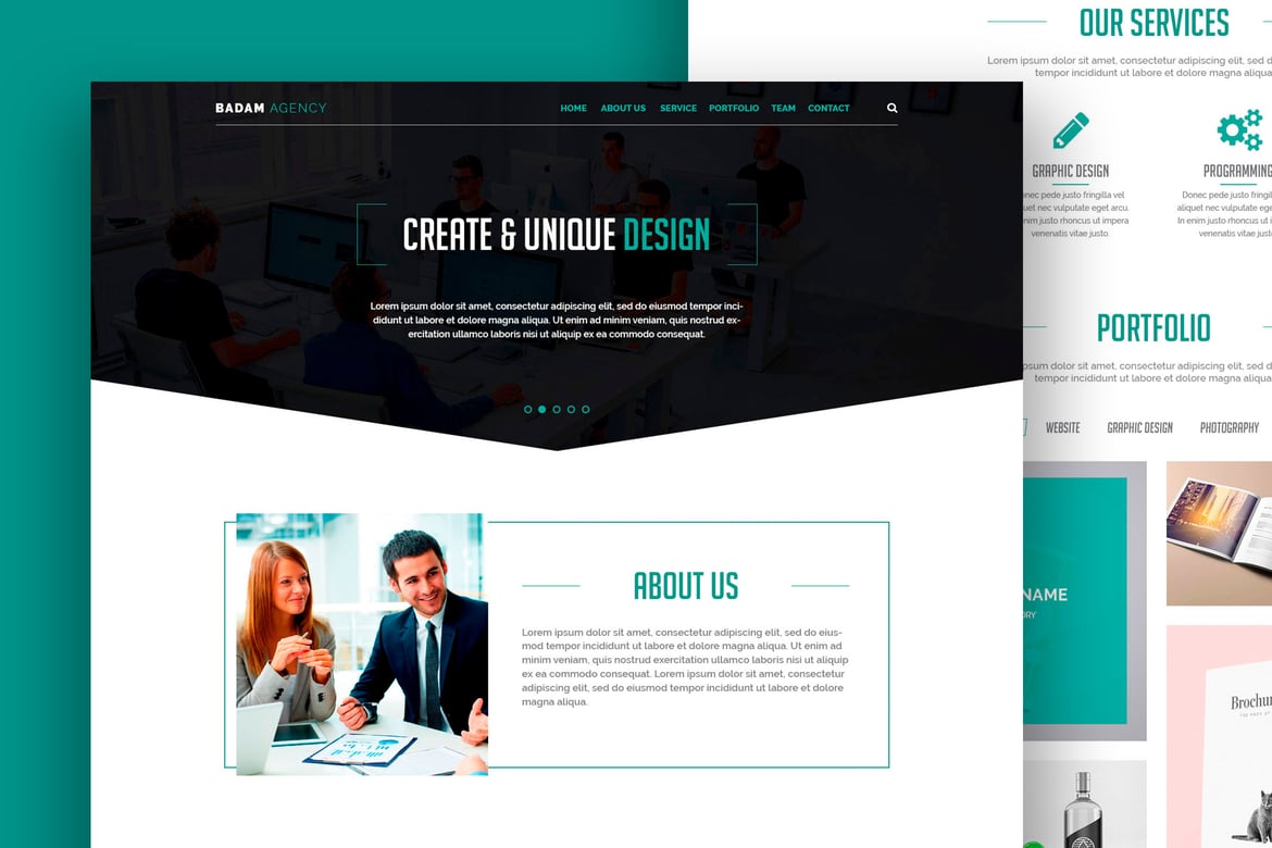 Template Website Responsif Badam Agency - Solusi Digital untuk Bisnis Anda