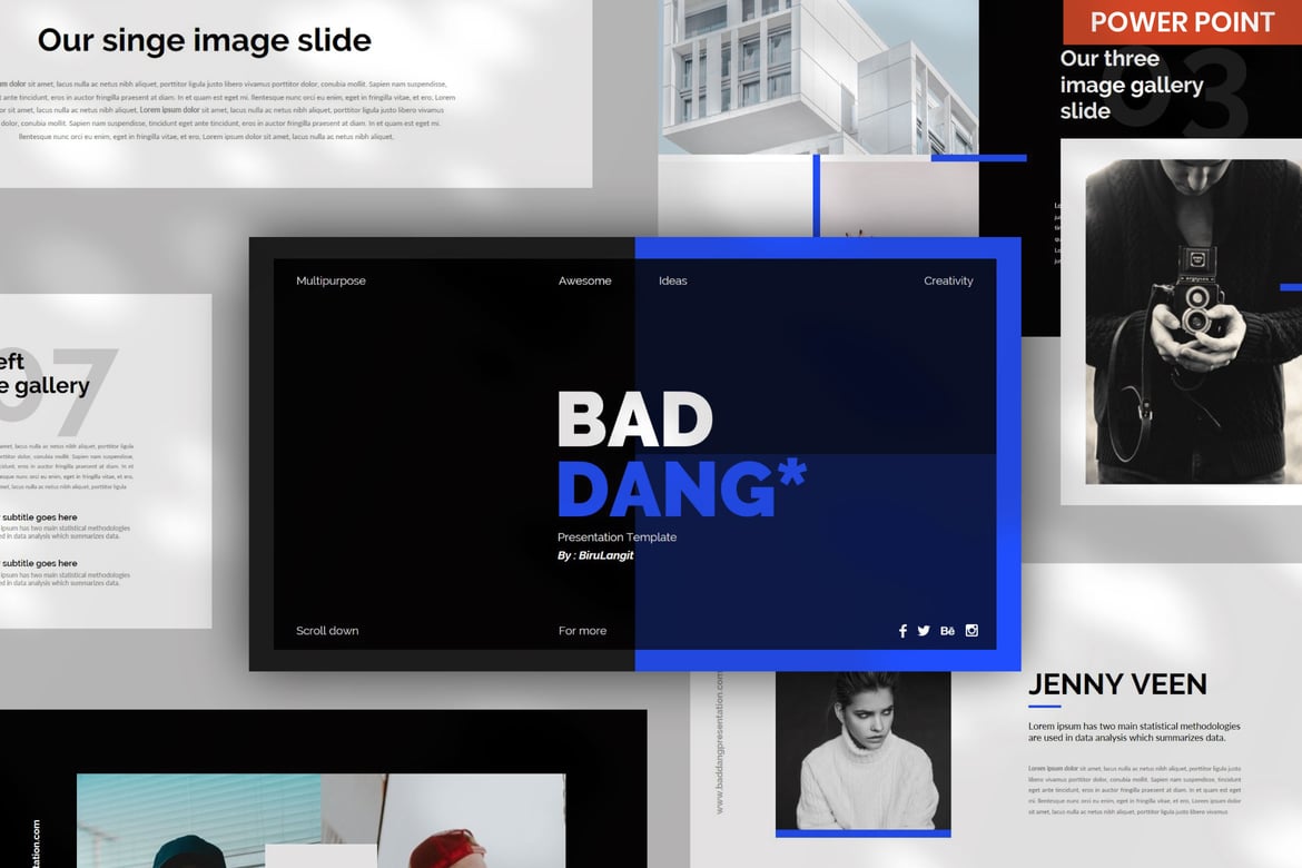 Template PowerPoint Baddang untuk Presentasi Menarik