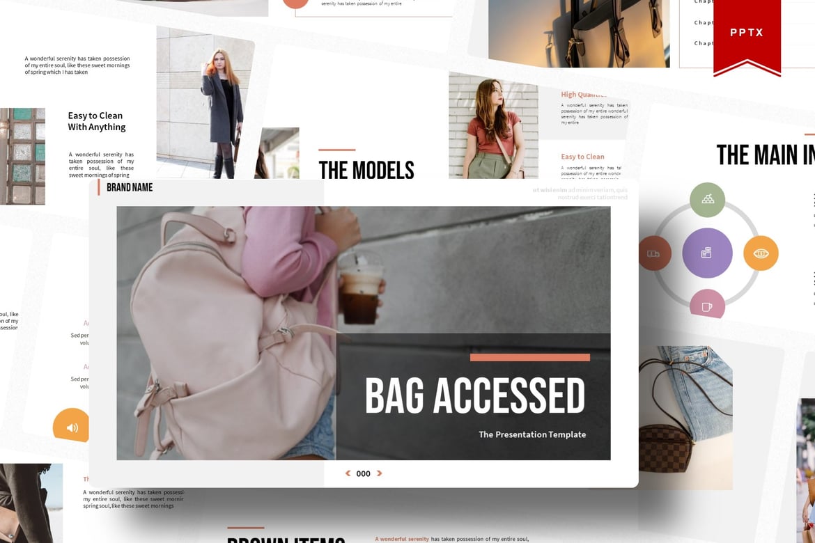 Template Presentasi PowerPoint Bag Accessed yang Menarik