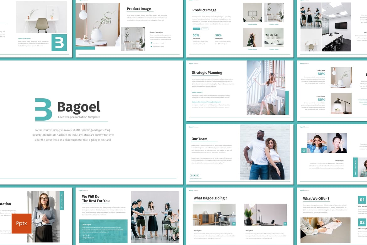 Bagoel - Template PowerPoint Kreatif dan Minimalis